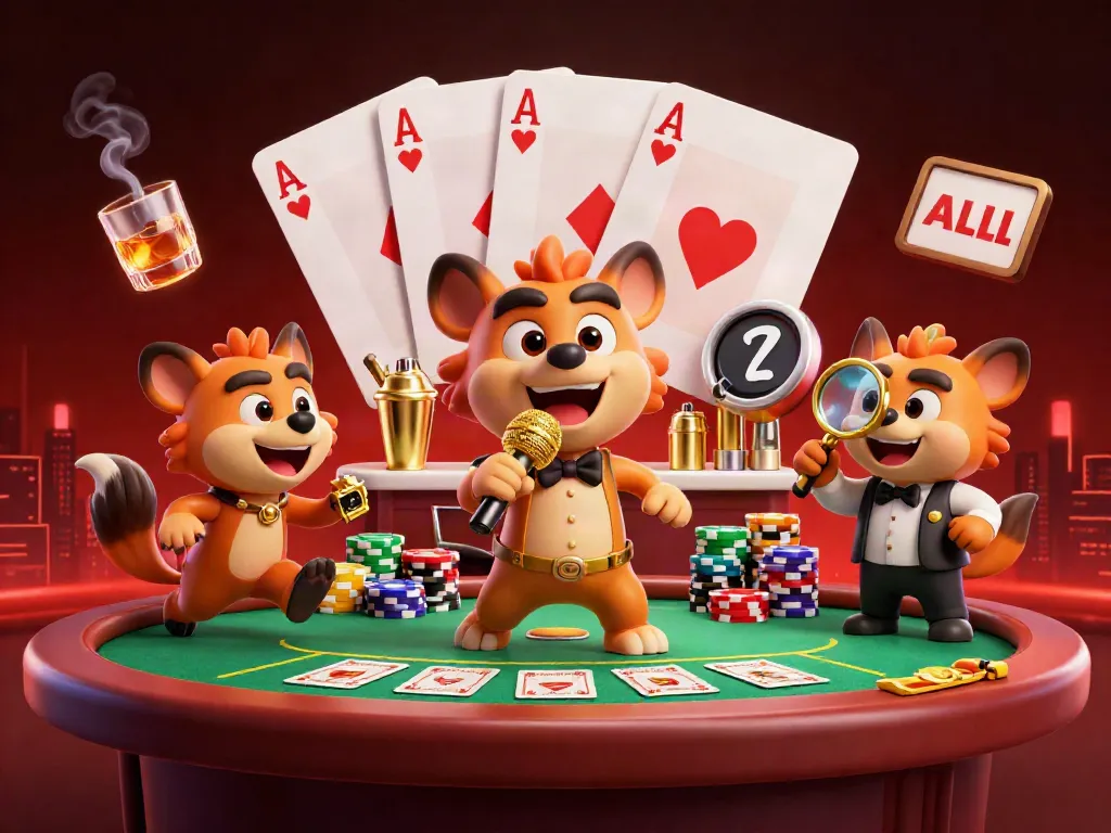 Kaasino hyena characters entertaining in a lively casino scene, showcasing a vibrant gaming atmosphere.