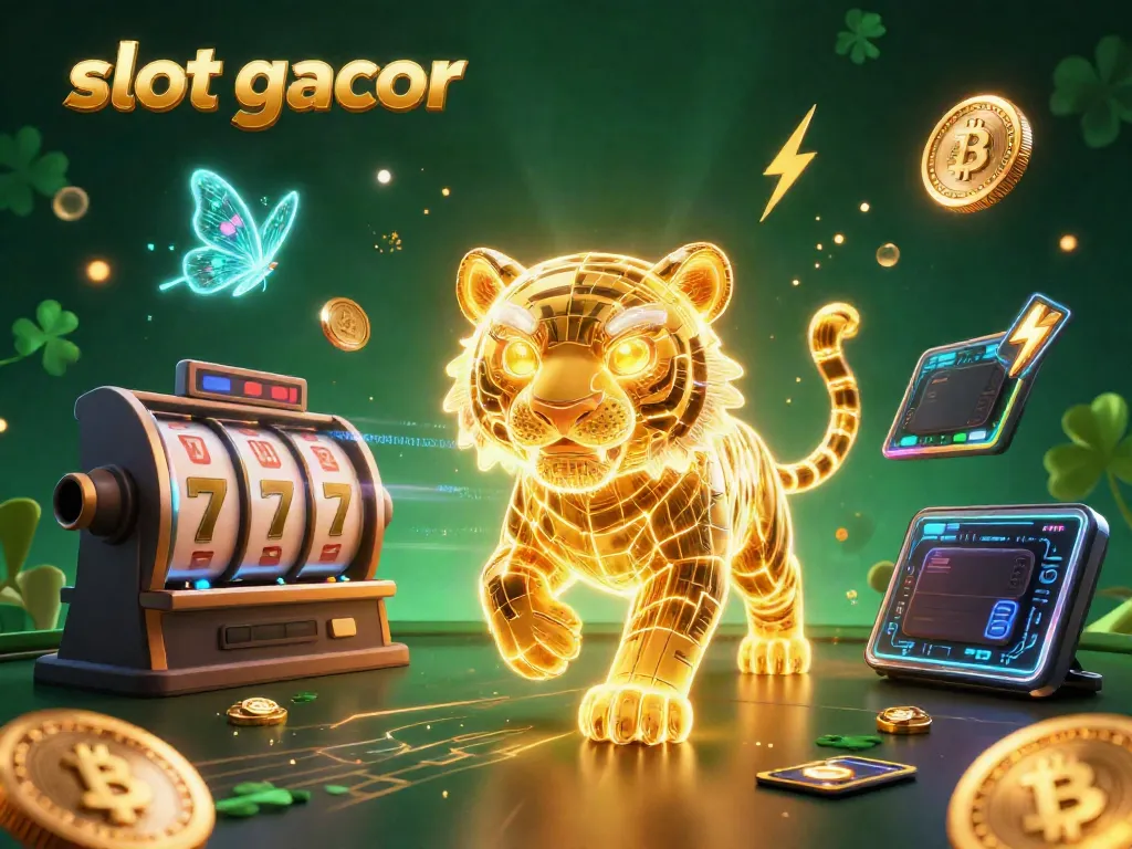 Experience thrilling wins at slot gacor with an energetic digital casino scene filled with jackpot excitement.